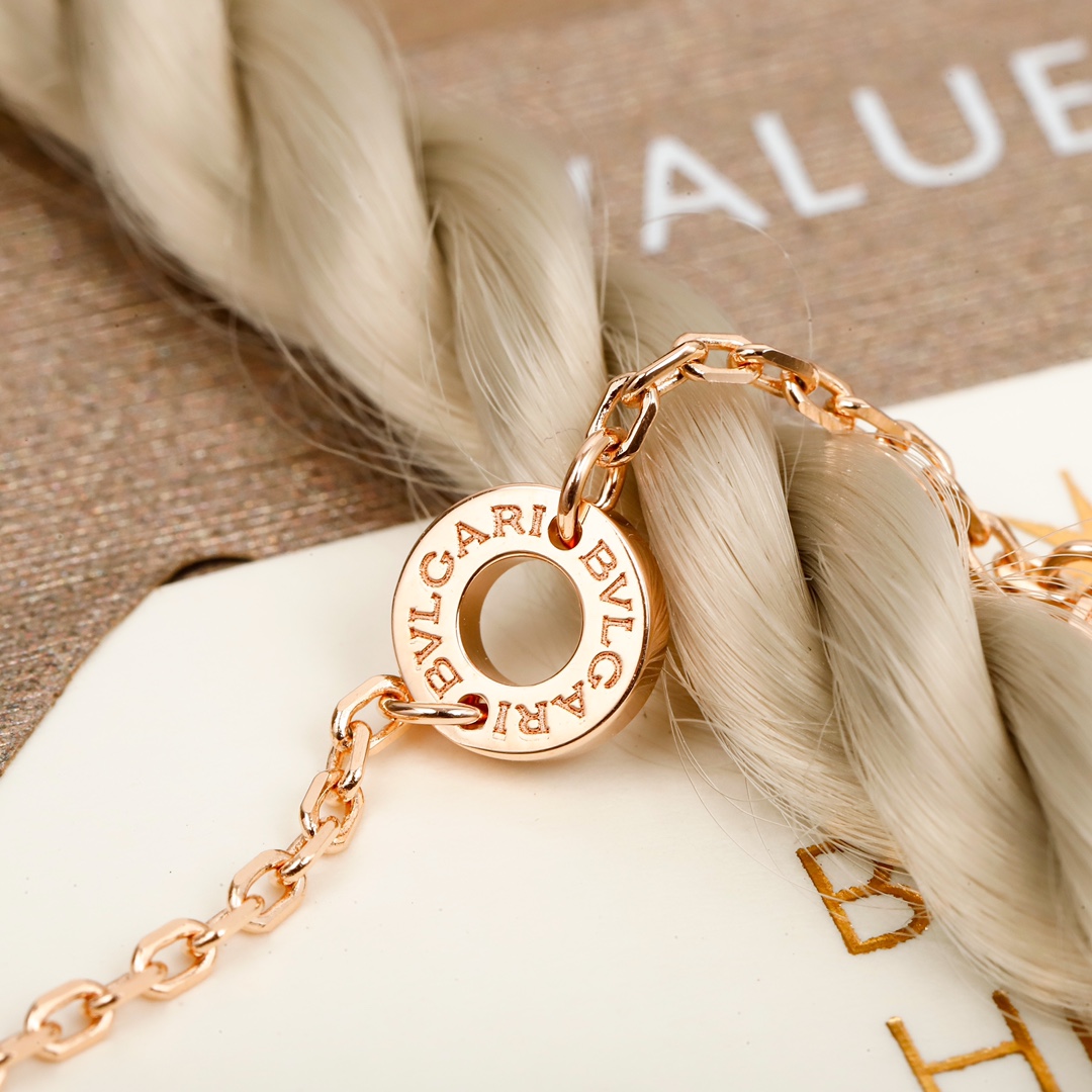 Bulgari Double Circle Diamond Snake Necklace