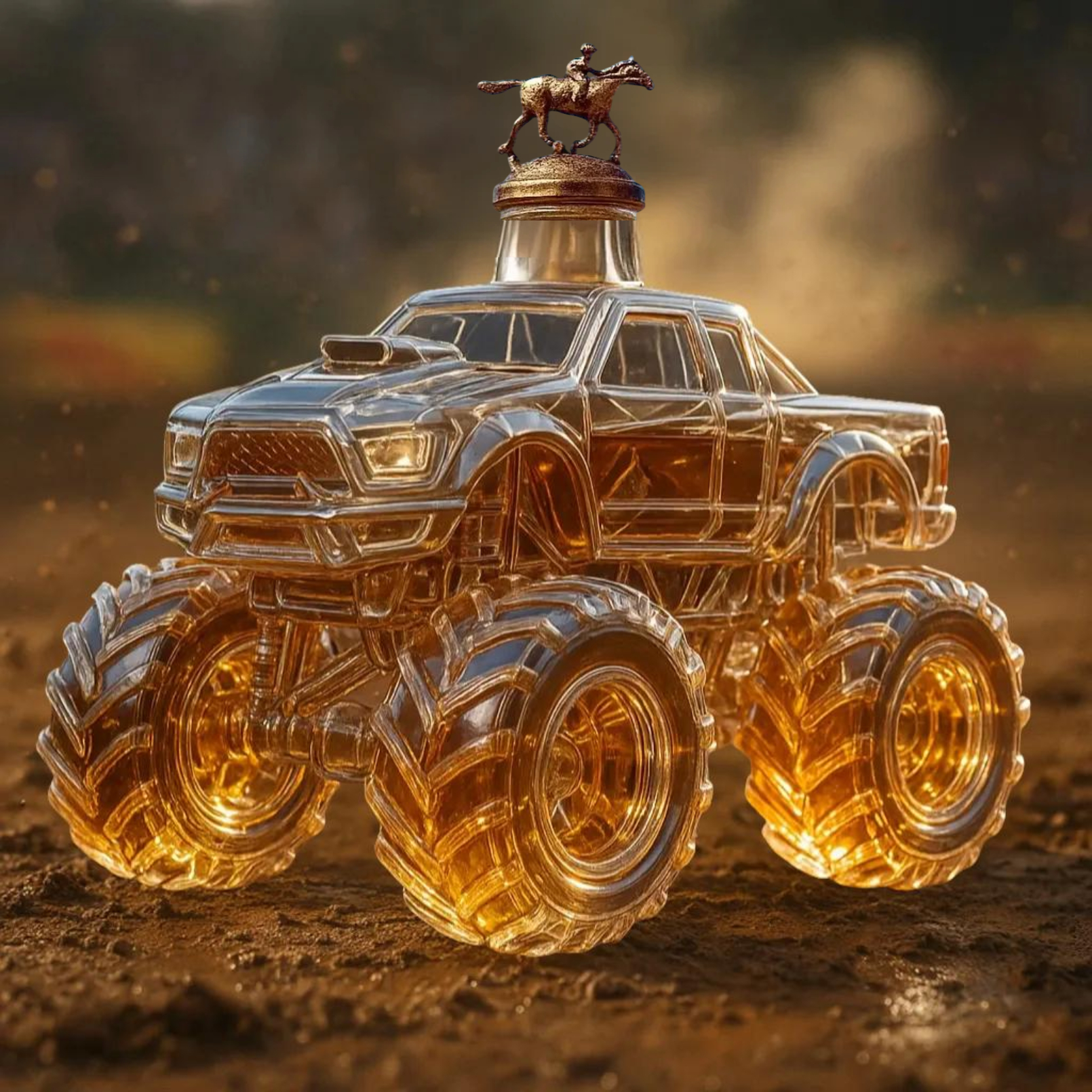 Monster Truck Whiskey Bottle