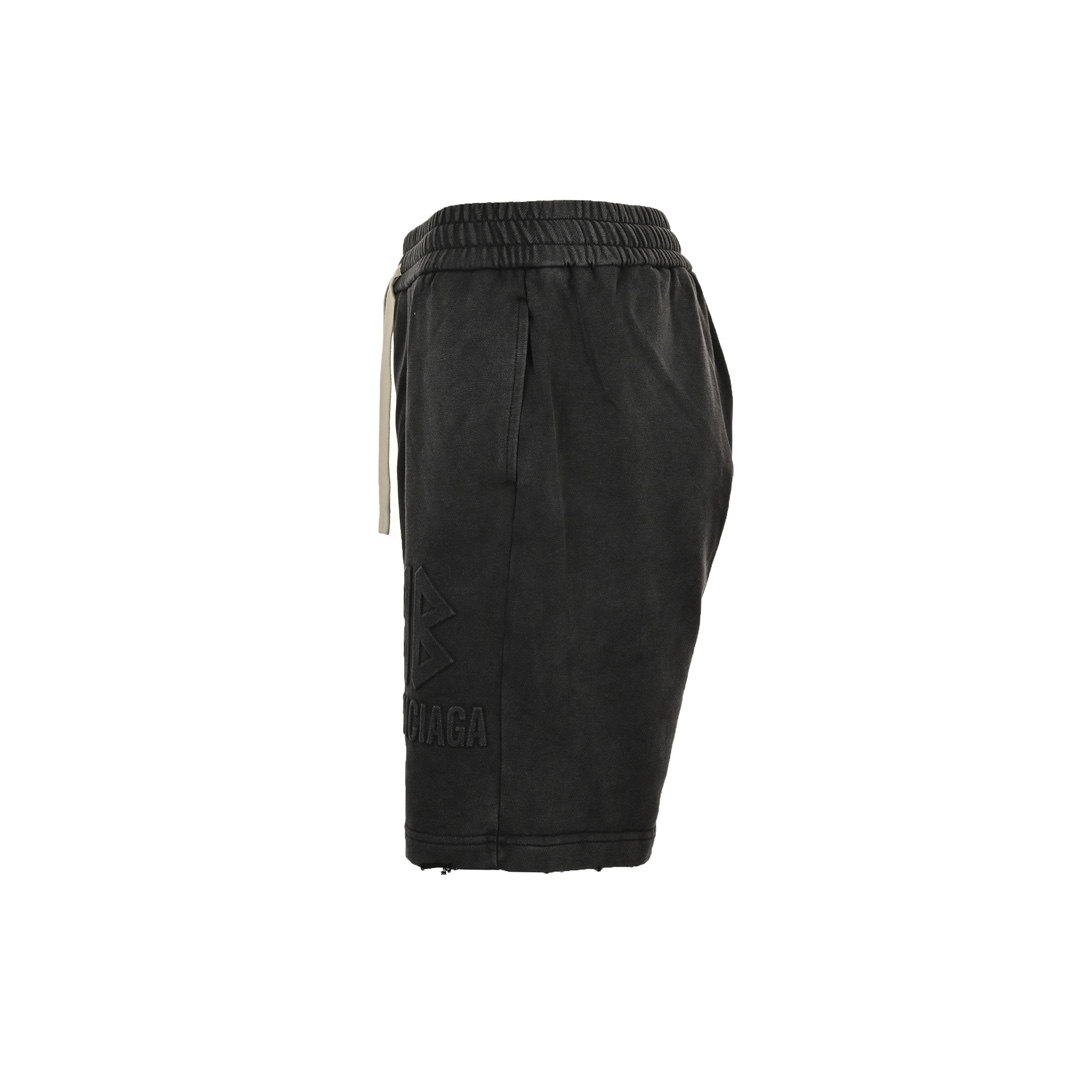 Balenciaga 24ss embossed logo washed shorts