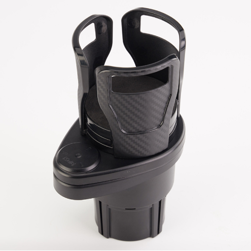 2 in 1 Car Water Cup Holder,Carbon Fiber Multifunctional Dual Cup Mount Extender