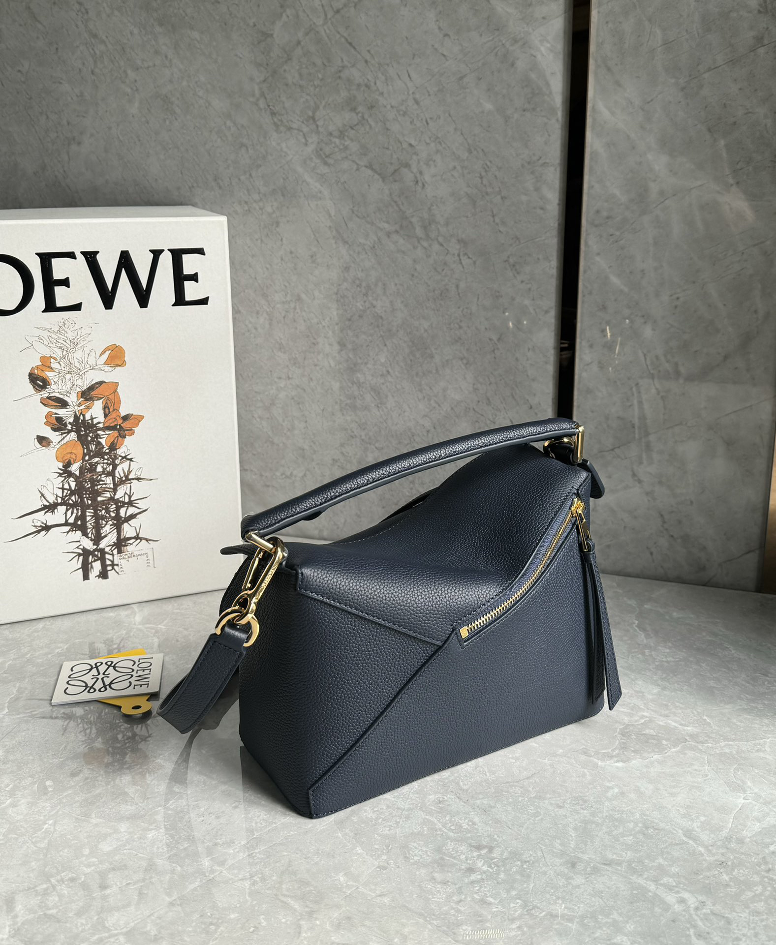 Loewe suede colorblocked zzle bag 0681