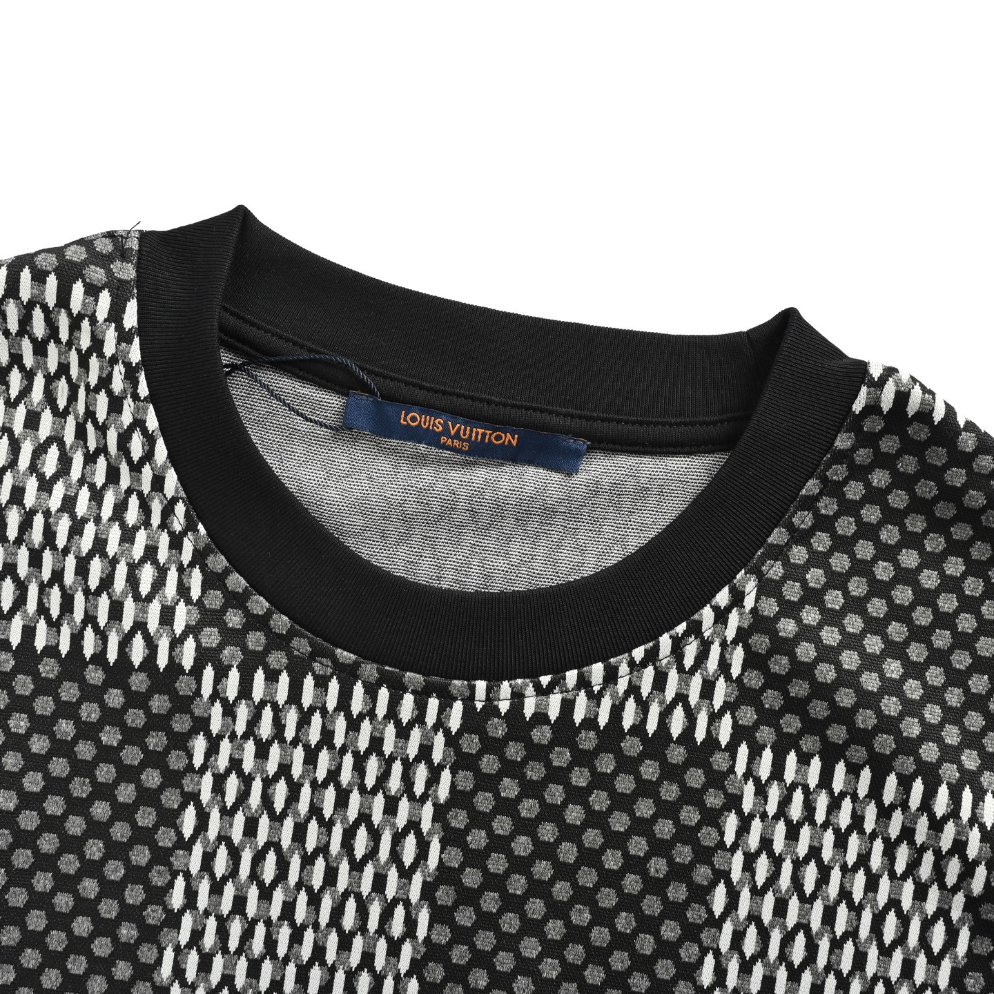 Louis Vuitton 25ss Pharrell Collaboration Checkerboard Rhinestone Wool Short Sleeve