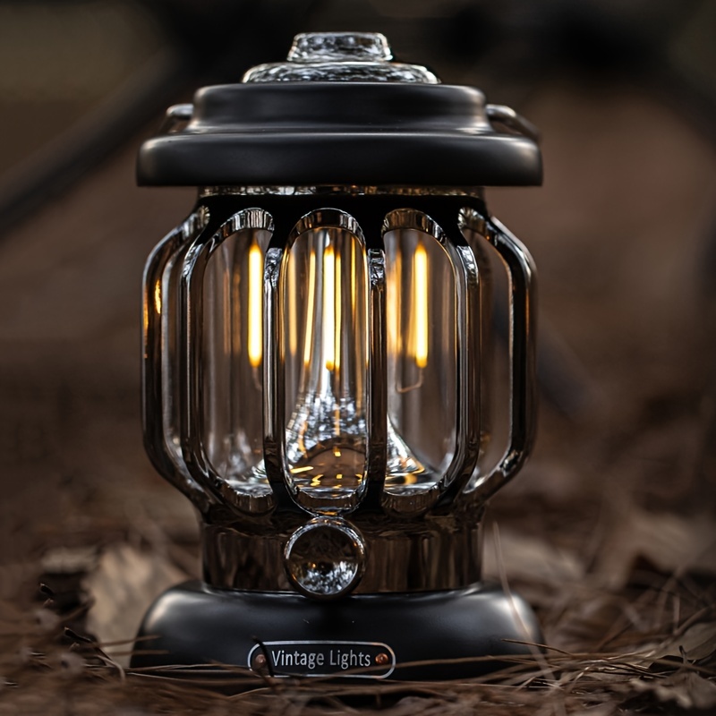 LED Camping Lights, Rechargeable Retro Metal Camping Lights, Battery Powered Hanging Green Candle Lights, Portable Outdoor Tent Bulbs, Power Outage Emergency Lighting, Power Outage Emergency Lighting Using Lamp