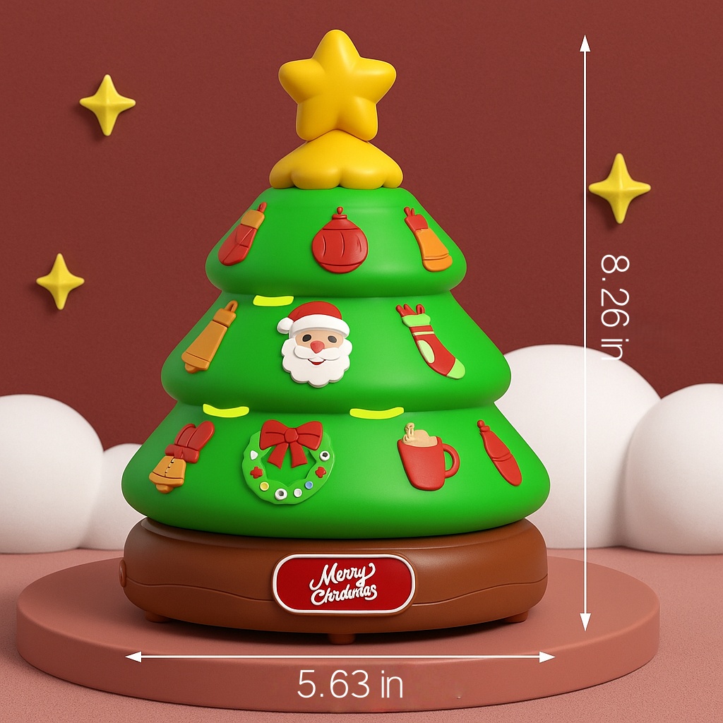 🎄Early Christmas Sale🔥Glowing Christmas Tree Bubble Machine with Music & Lights