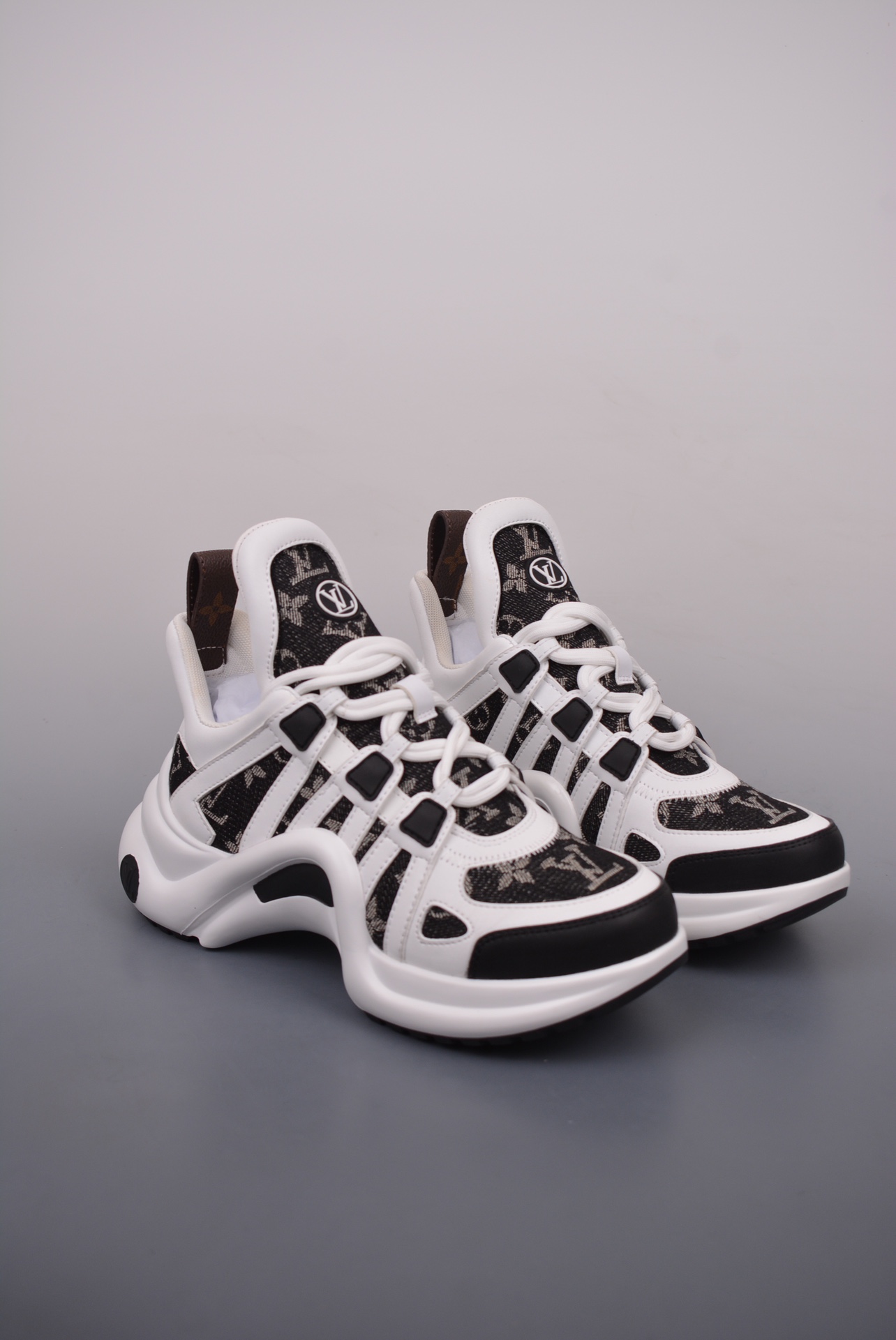 Louis Vuitton Archlight Sneakers White and Black Denim Jacquard