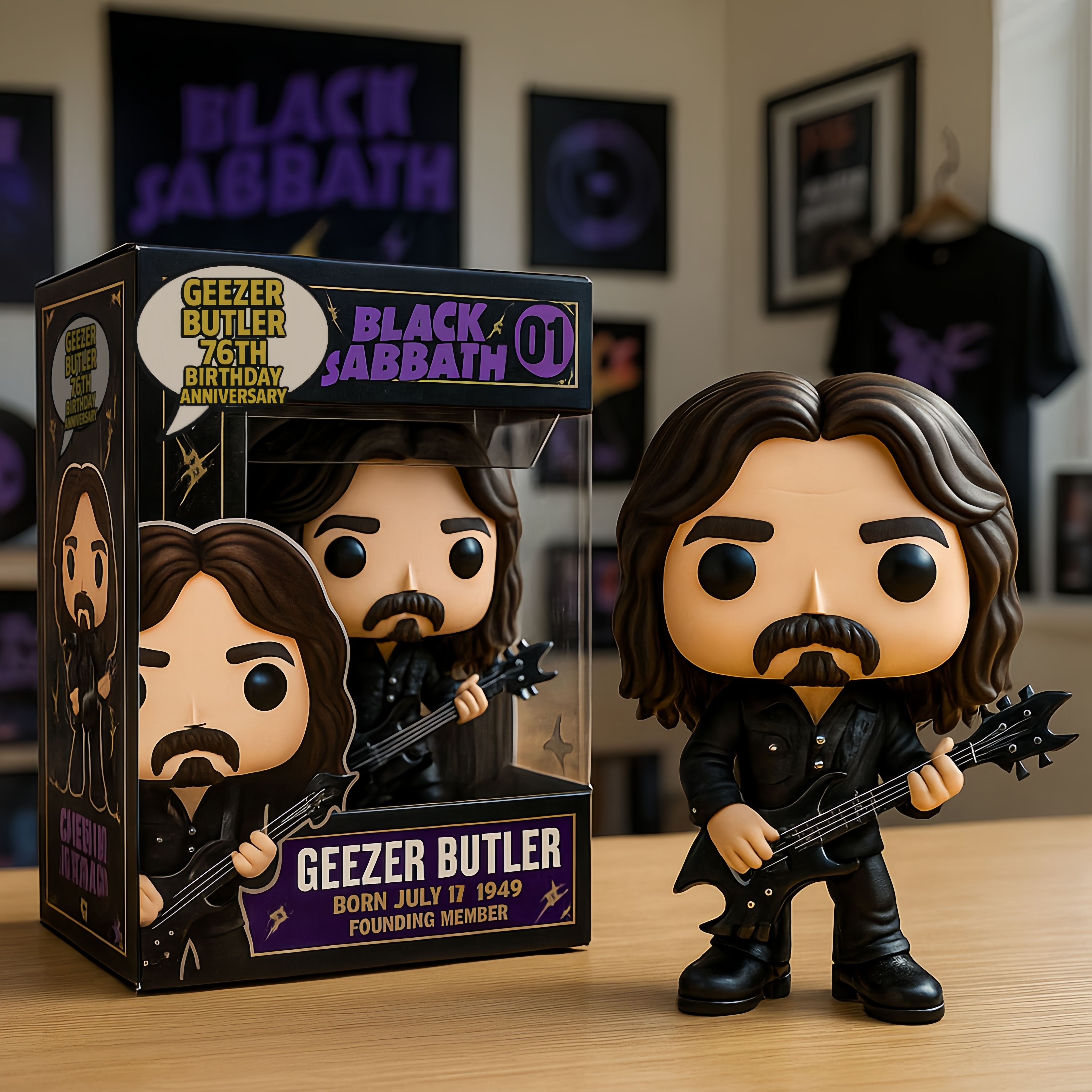 Geezer Butler 76th Birthday Anniversary Pop! Figure