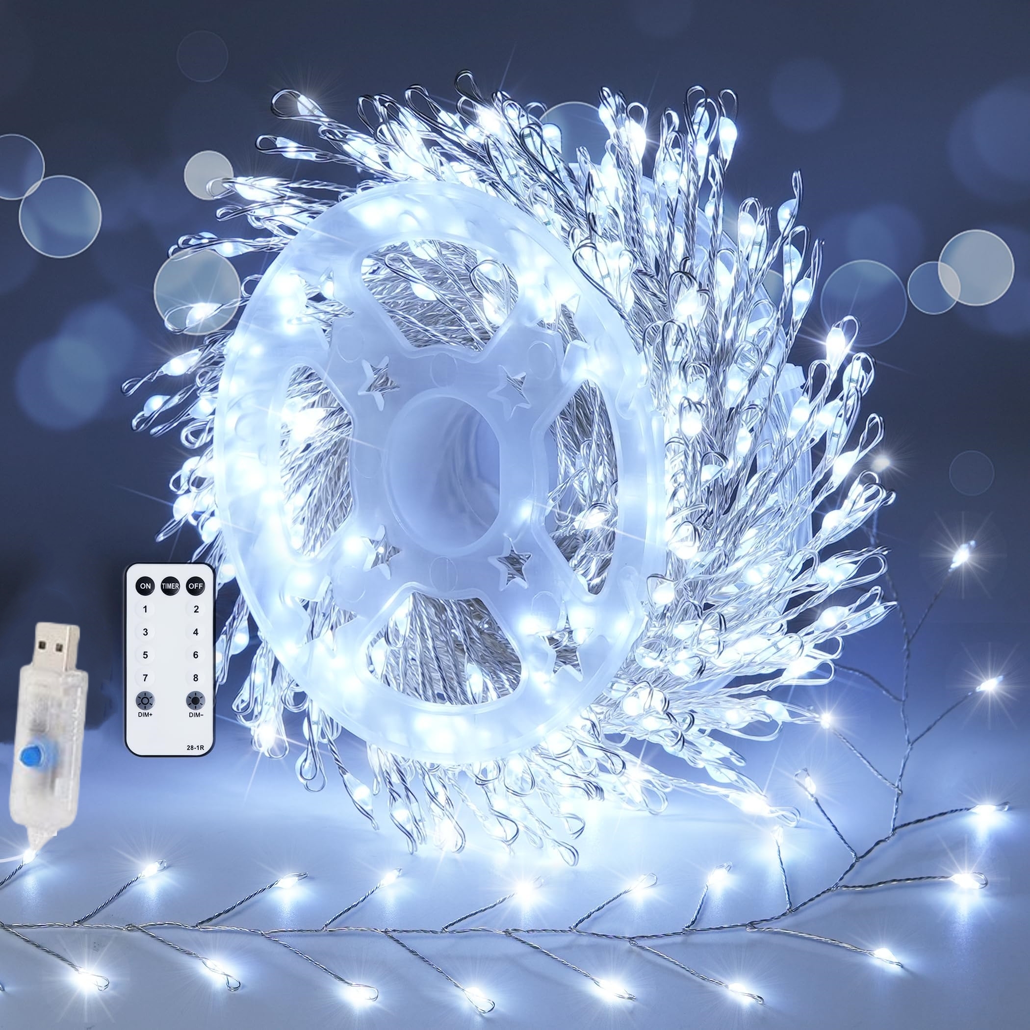 🔥CHRISTMAS ON SALE🔥8 Modes 100-300 Christmas LED Firefly Twinkle String Lights