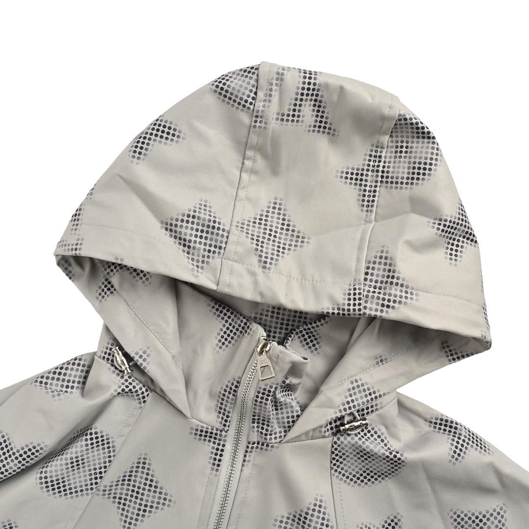 Louis Vuitton 24Fw monogram full print trench coat zipper jacket