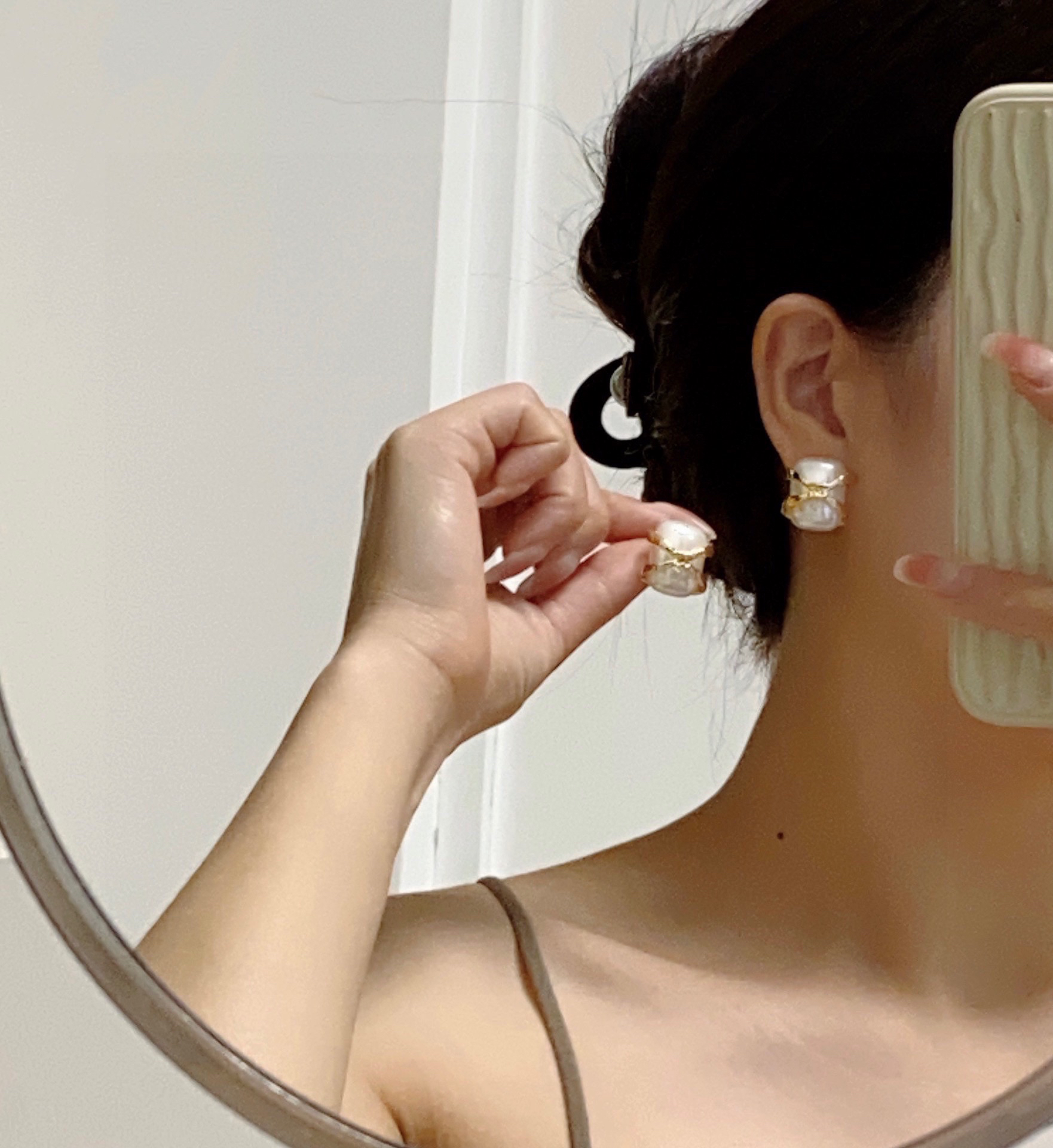 Chanel Gold Pearl Earrings