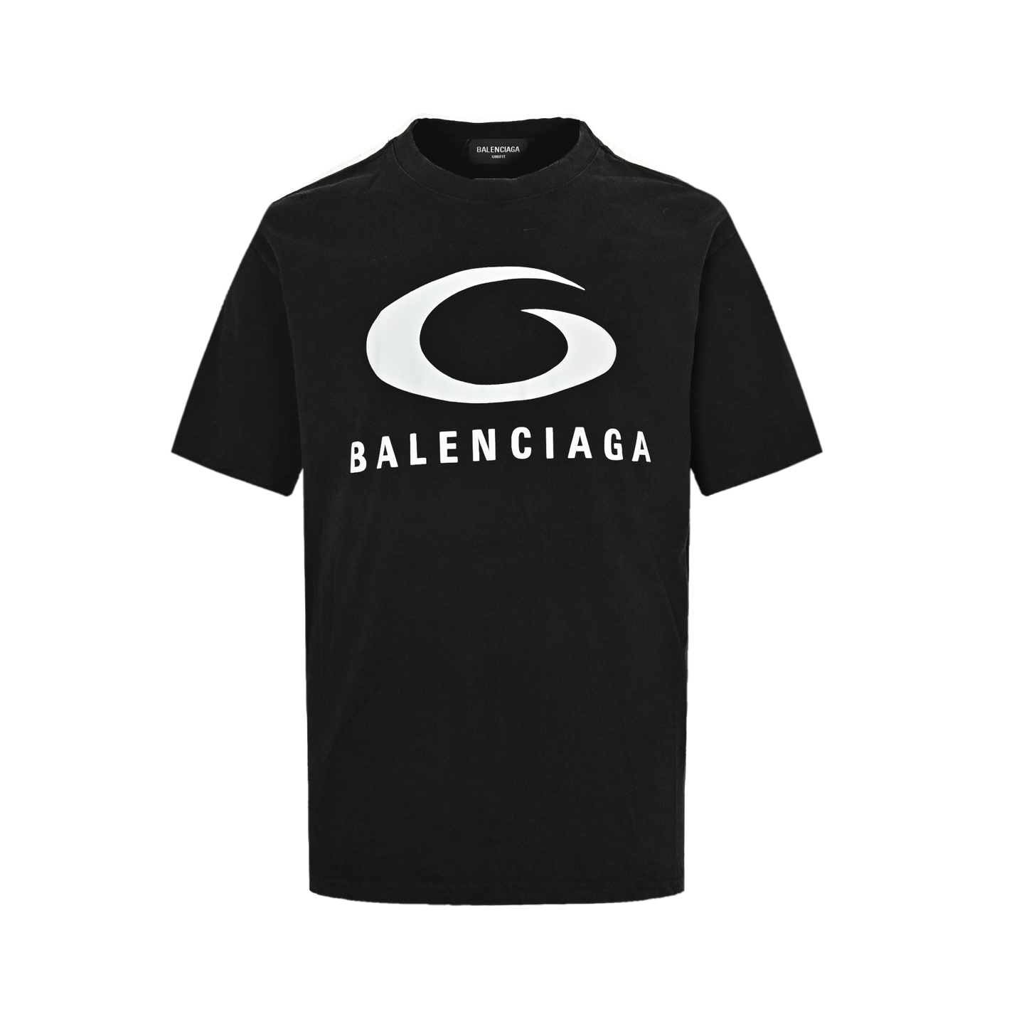Balenciaga 25ss white ring logo print short sleeves