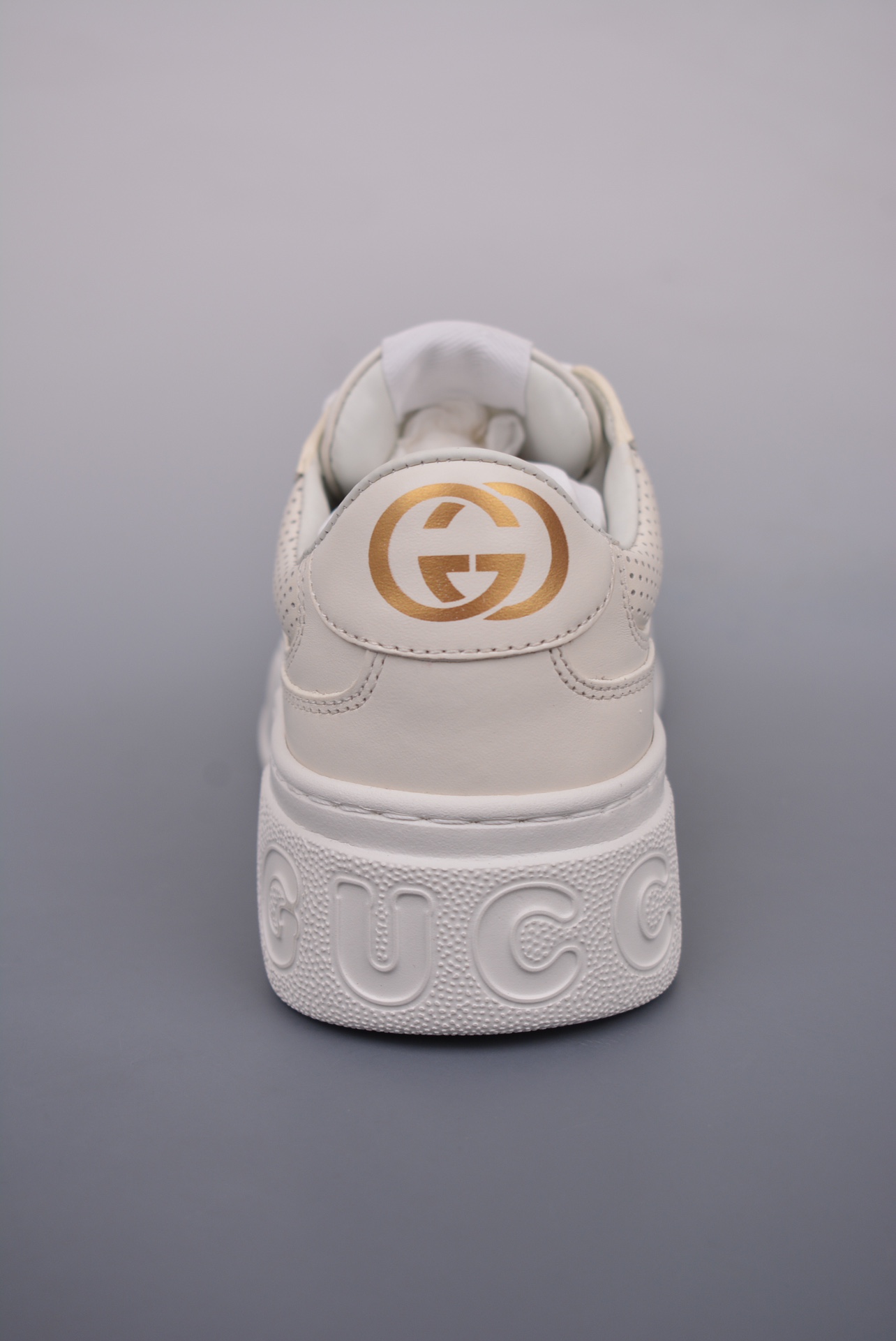 GUCCI Leather Beige GG Print Embossed 670408 1XL10 9014