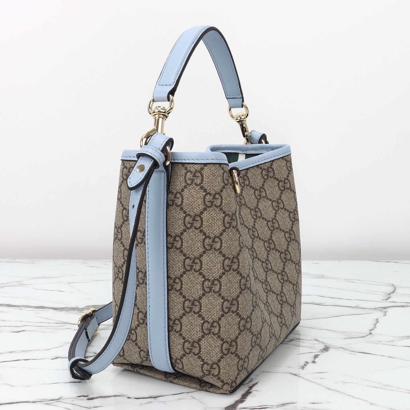 Gucci GG Emblem small bucket bag 815118 FAD6L 9862