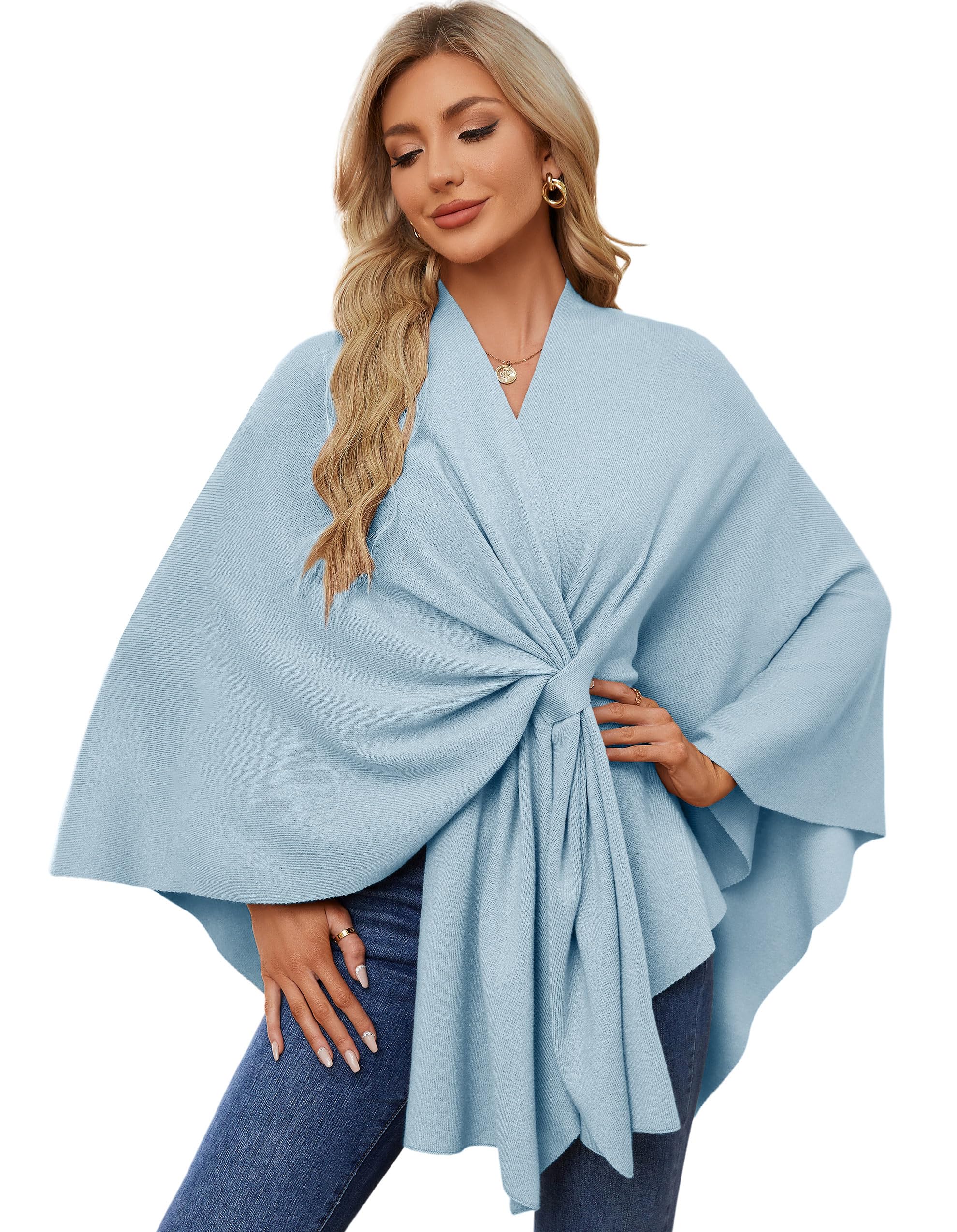 Elegant Shawl Wraps – Soft Open-Front Poncho that Blocks 99% of UV Rays