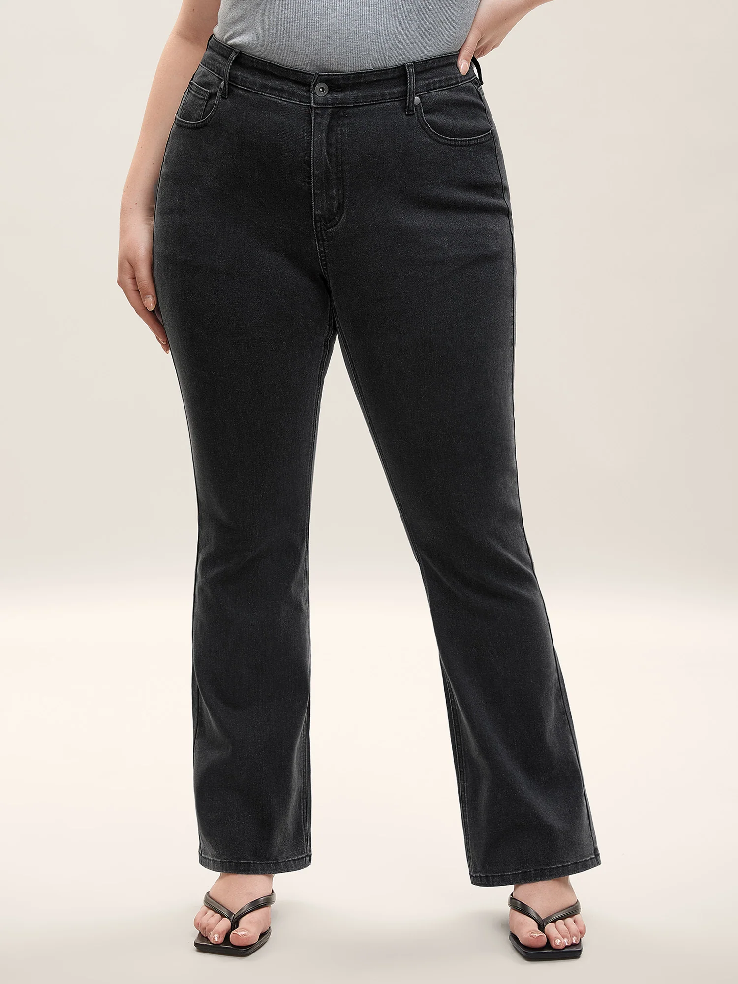 Stretchy Classic Bootcut Mid-Rise Jeans
