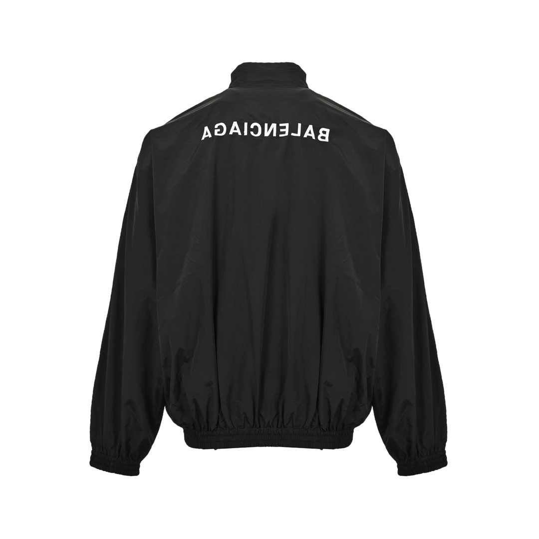 Balenciaga 24Fw mirrored lettering embroidered windbreaker jacket