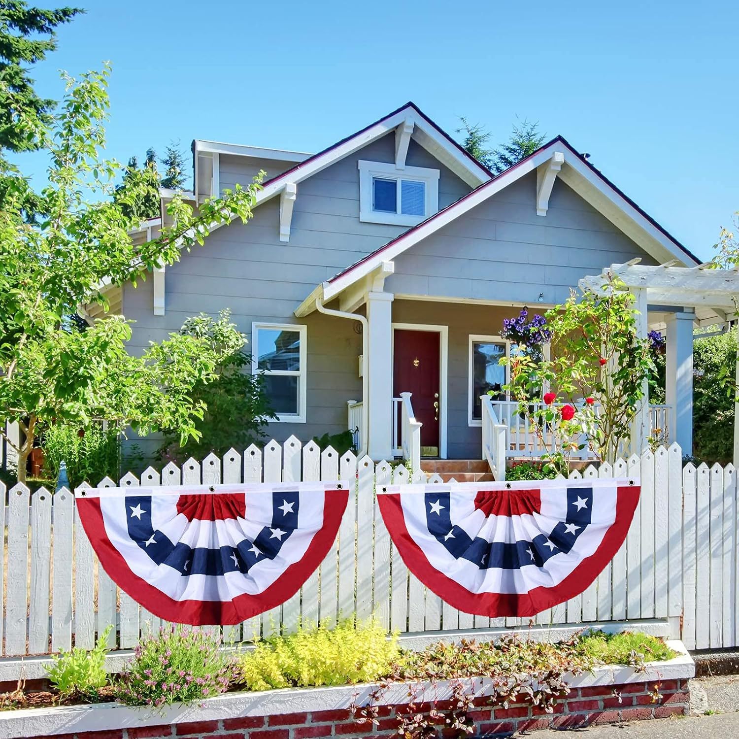🔥Independence Day Sale 49% OFF🔥Patriotic Pleated Flag Fan And Stripes Bunting