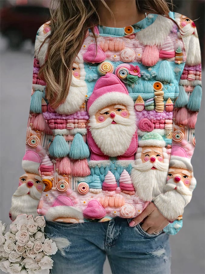 Christmas Sale🔥Women's Pink Santa Christmas Ugly sweater