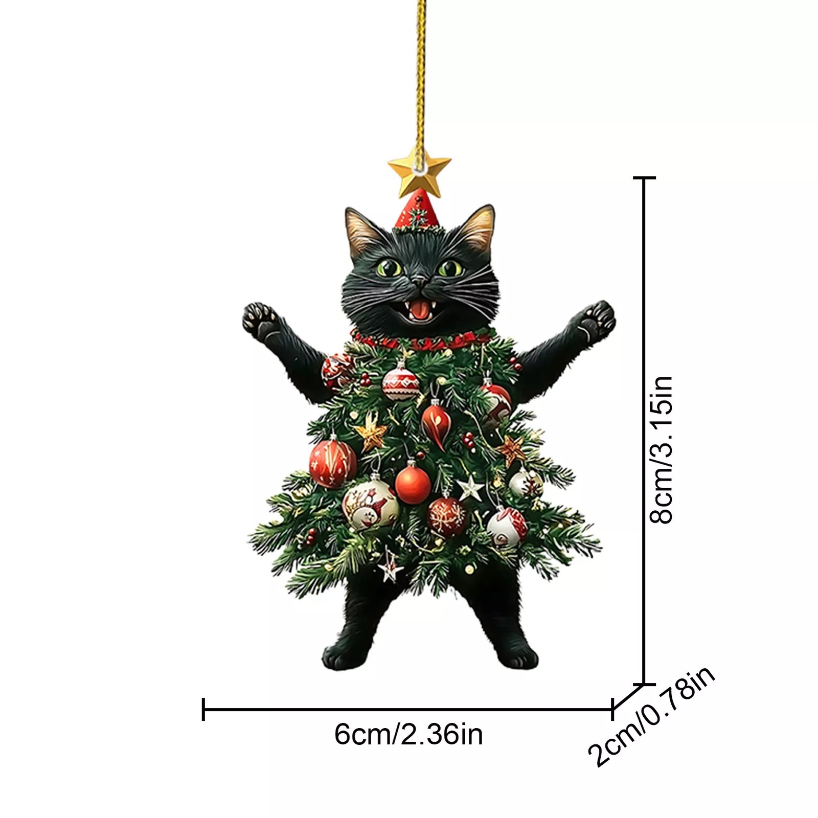 🔥Last Day Promotion 49% OFF🔥- Funny Black and White Cats Christmas Ornament