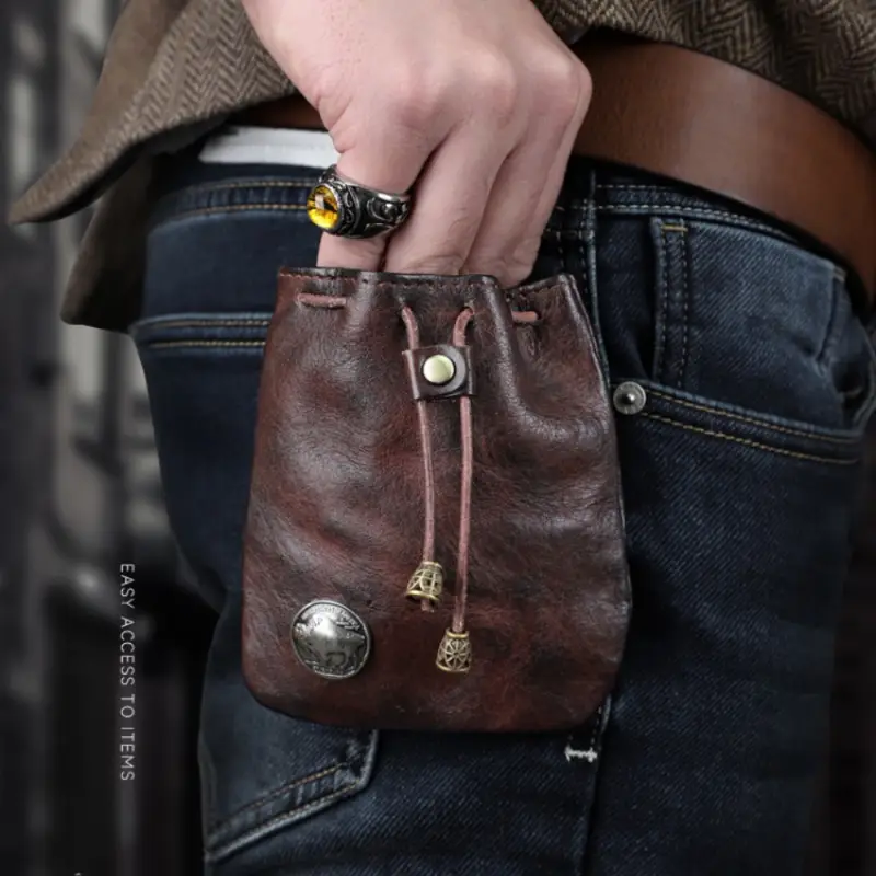 🔥On Sale🔥Viking-Inspired Handmade Leather Coin Purse🐂👛