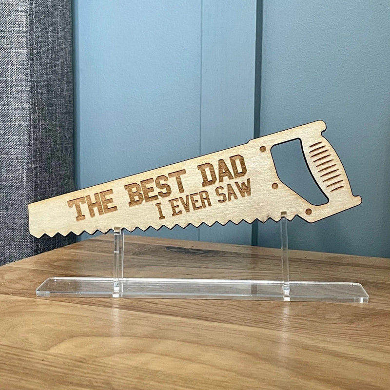 🔥Father's Day Early Sale-[SAVE 50% OFF]-🧔Father's Day gift-🛠Laser Cut Wooden Plaque with Acrylic Stand