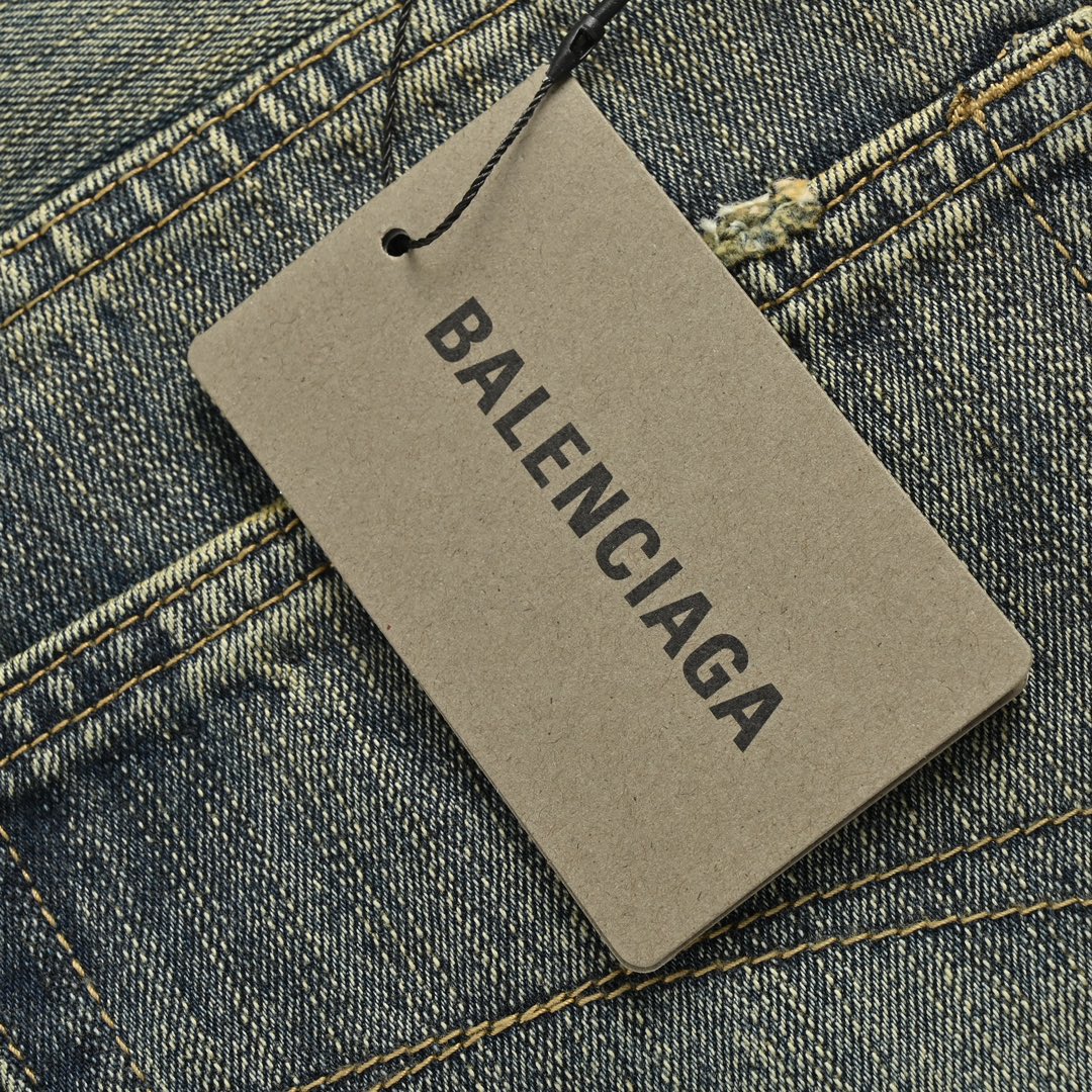 Balenciaga Fitting Room LOOK BOOK Blue Washed Orange Flared Jeans