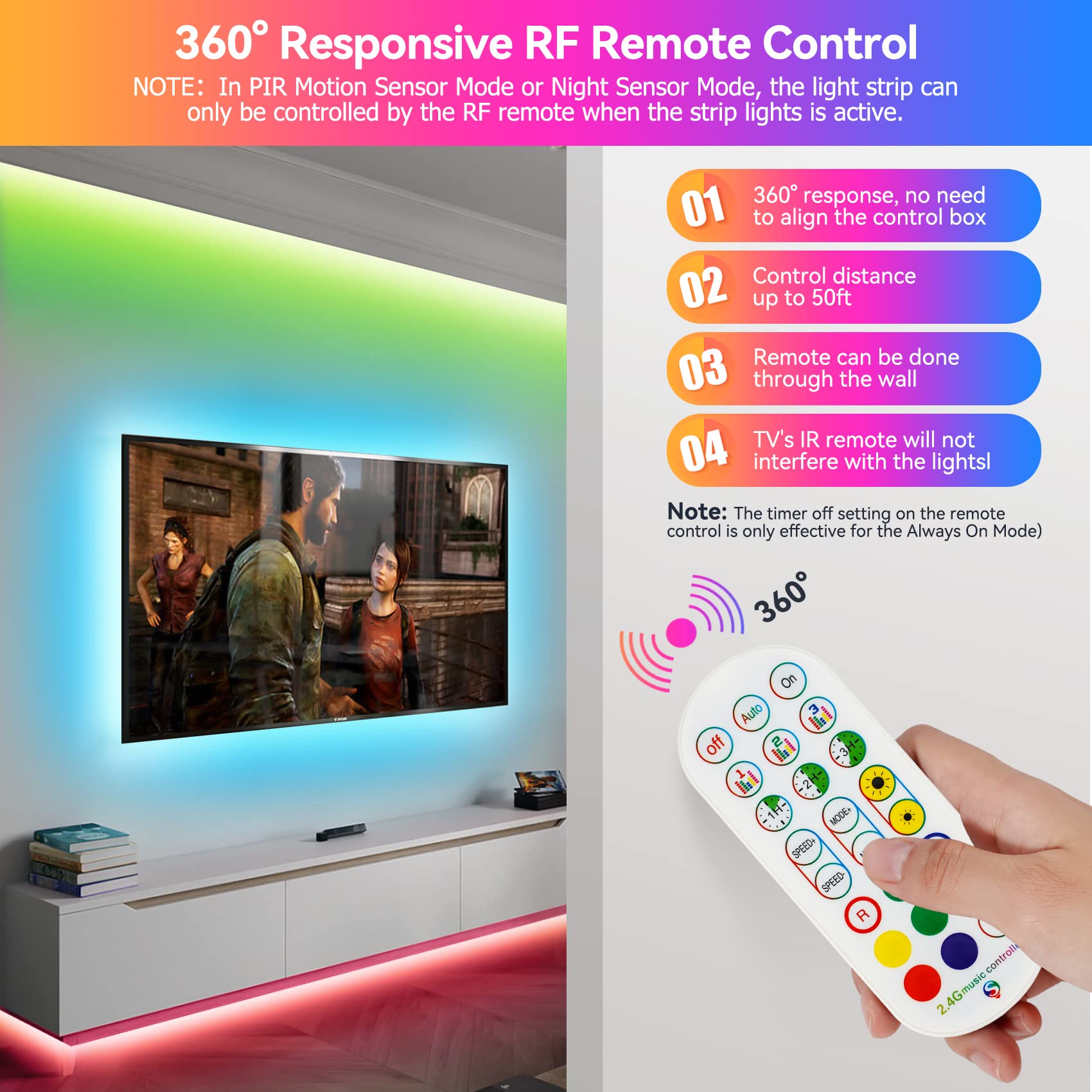 🔥Last Day 50% OFF🔥Motion Sensor RGB LED Strip Lights