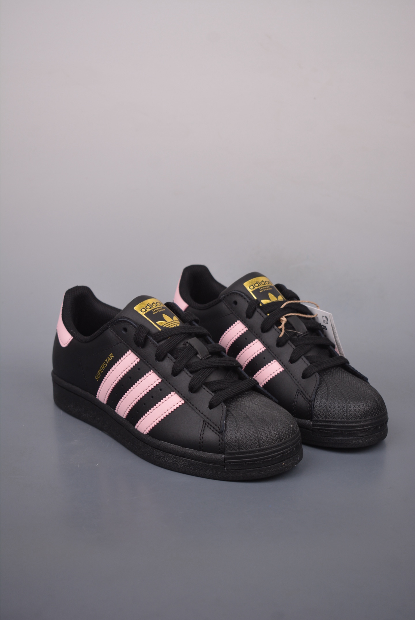 Adidas Originals Superstar Black Peach Pink EG4959