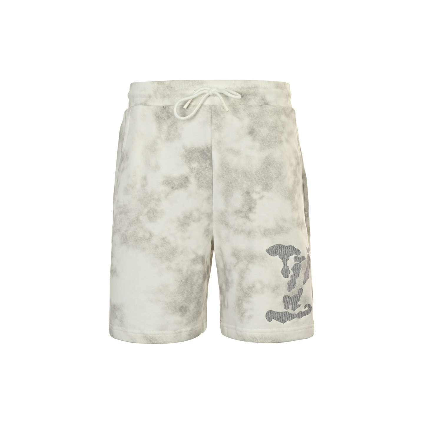 Louis Vuitton 25ss cloud and lettering embroidered tie-dye shorts