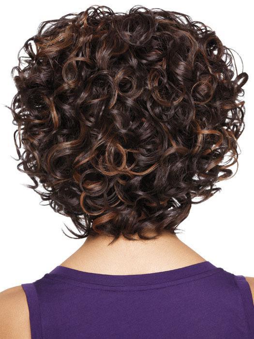 Luna C01 Chin Length Curly Afro Bob Wig for African American Women