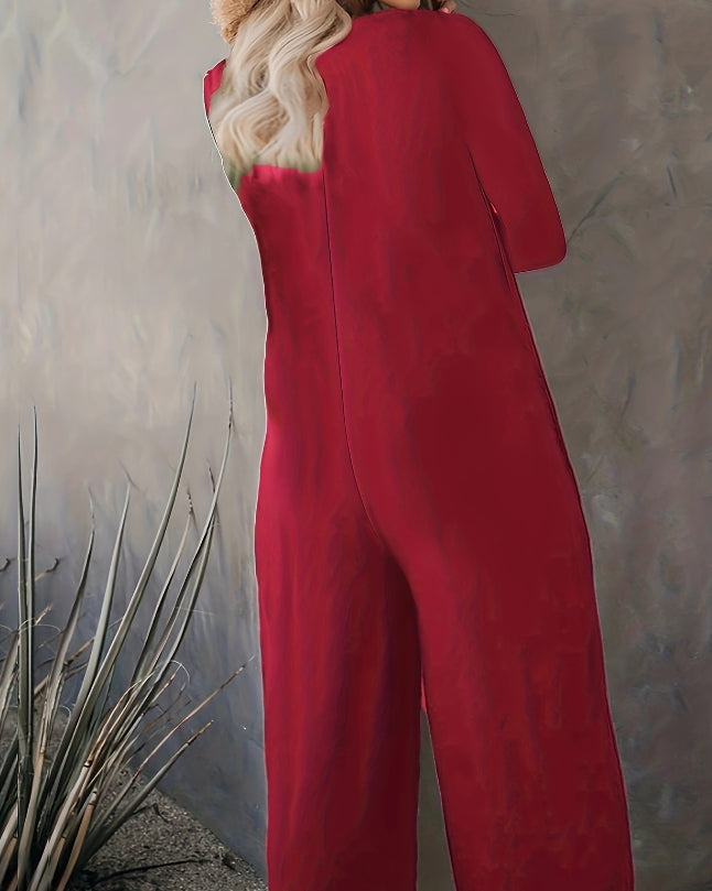 Loose Casual Long-Sleeved Jumpsuit for Women