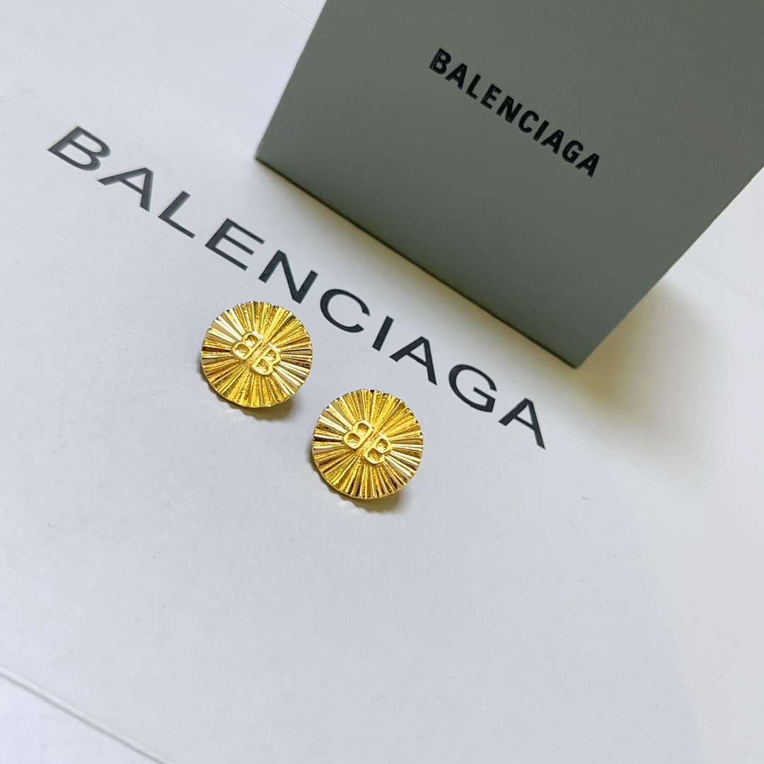Balenciaga simple floral earrings