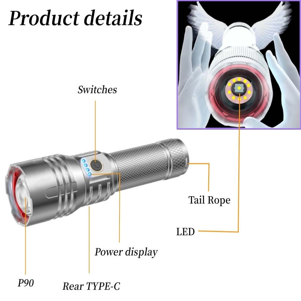 New German 900000 lumens Waterproof Tactical Spot Lights