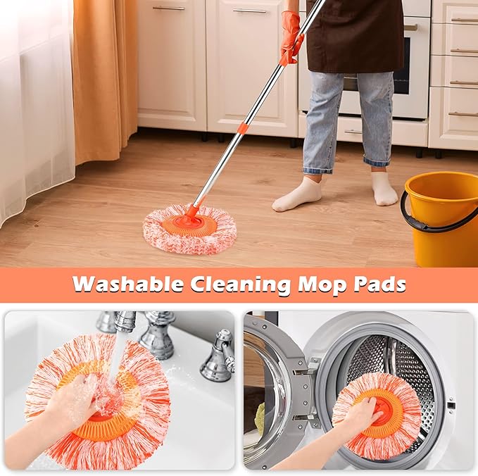 360° Rotatable Housework Cleaning Mop With Microfiber Mop Head  --BUY 2 SETS GET 15% OFF & FREE SHIPPING