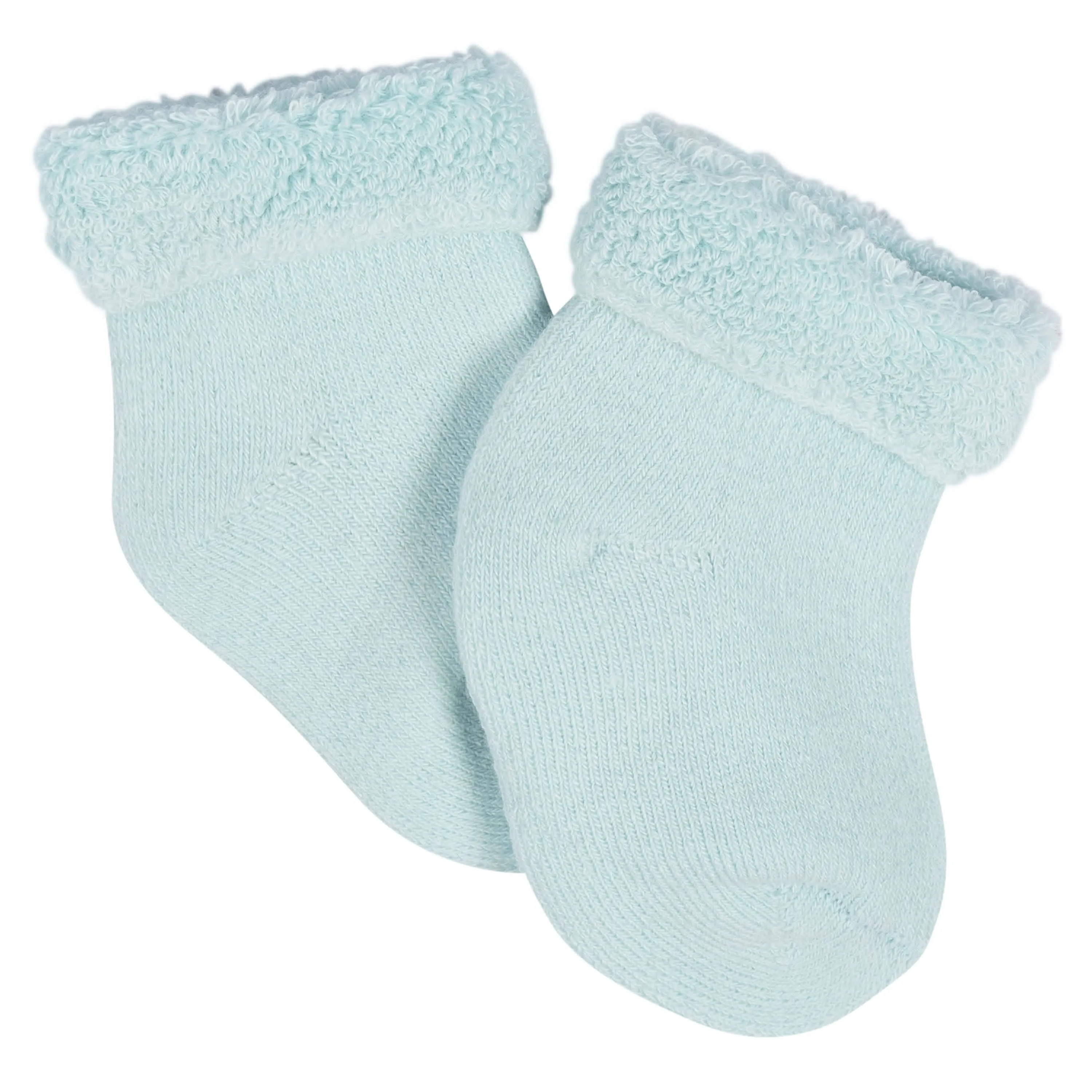 12-Pack Baby Girls Lavender Garden Terry Wiggle Proof Socks