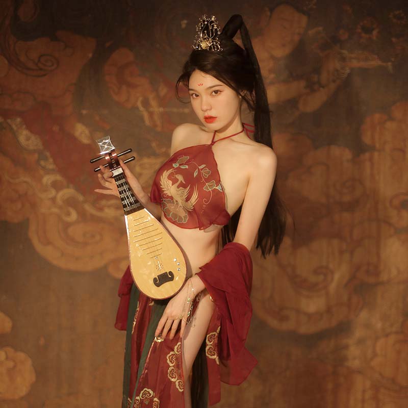 Han Costume Phoenix Flower Lingerie Dress Set