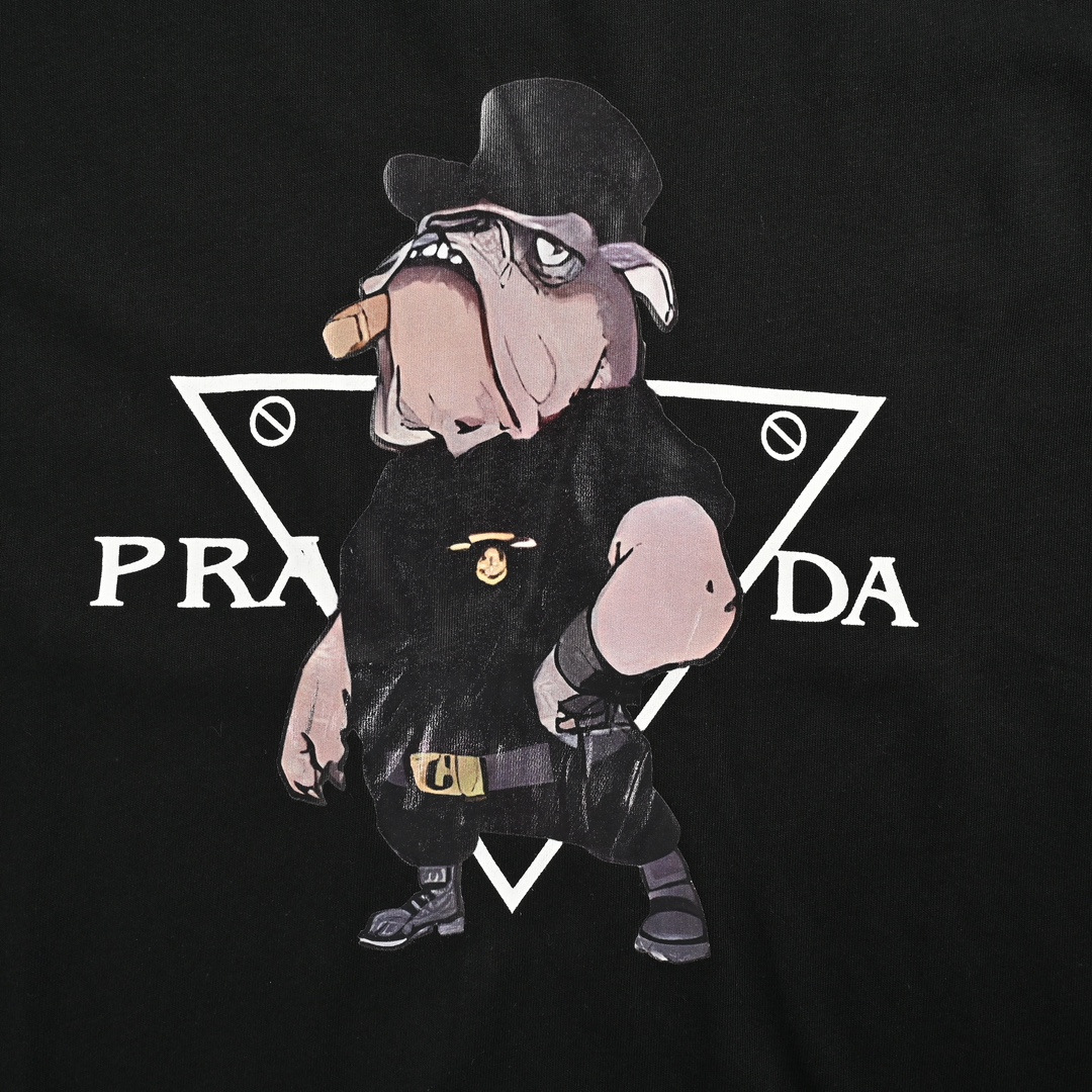 Prada Cartoon Police Dog Short Sleeve