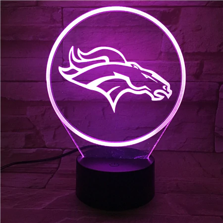 DENVER BRONCOS 3D LED LIGHT LAMP