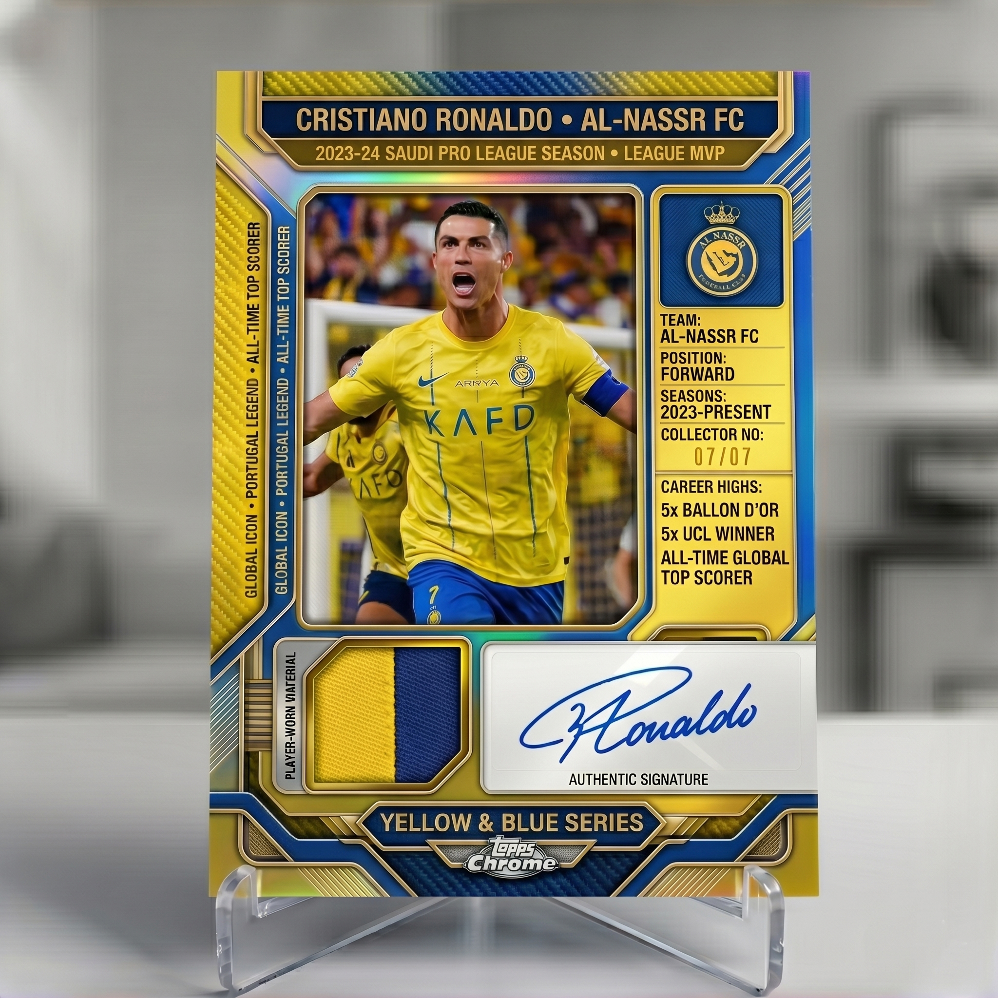 ⚽ Cristiano Ronaldo's Most Valuable Player autographed cards！
