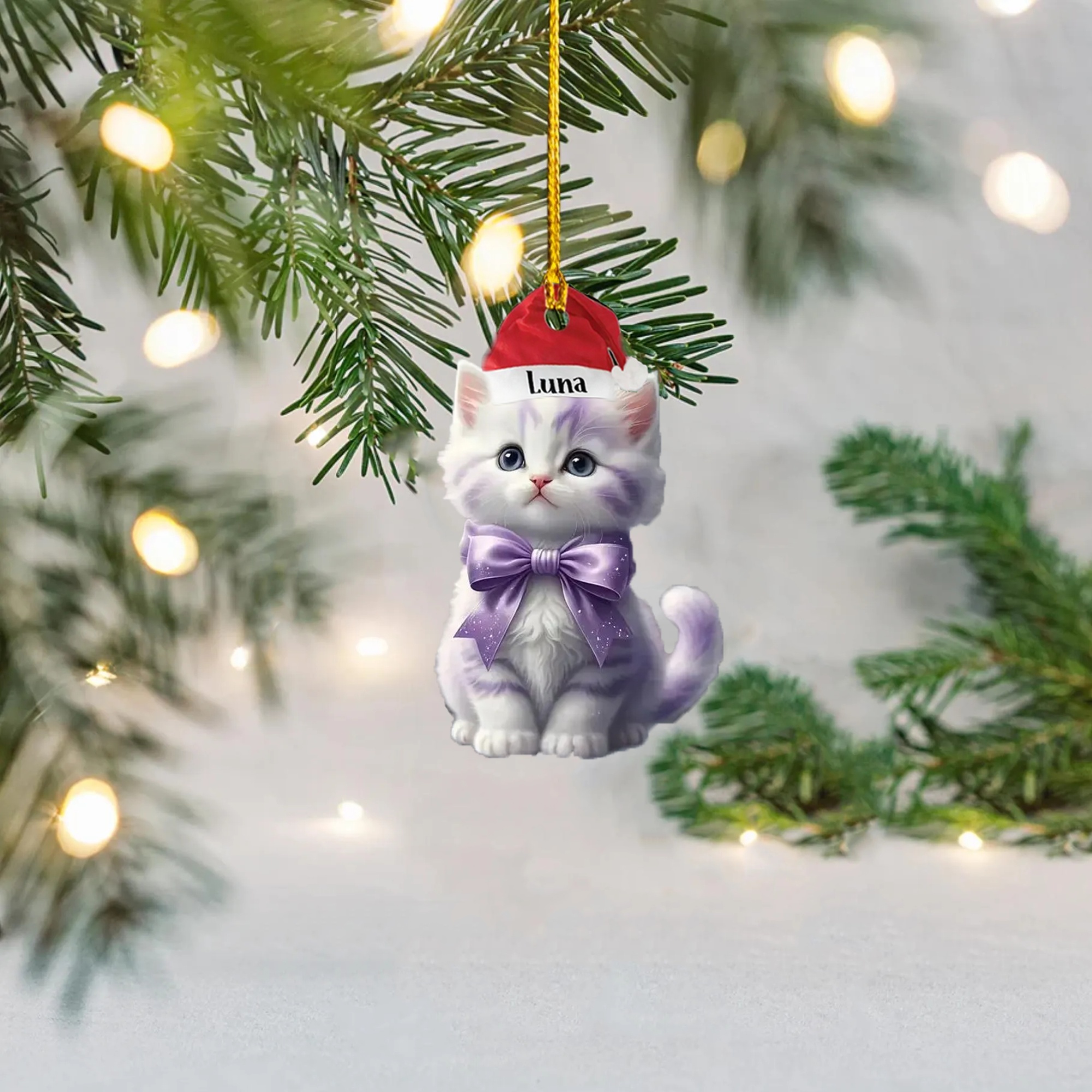 【🎄 Early Christmas Sale 40% OFF】🐾 Personalized Cat Christmas Ornament