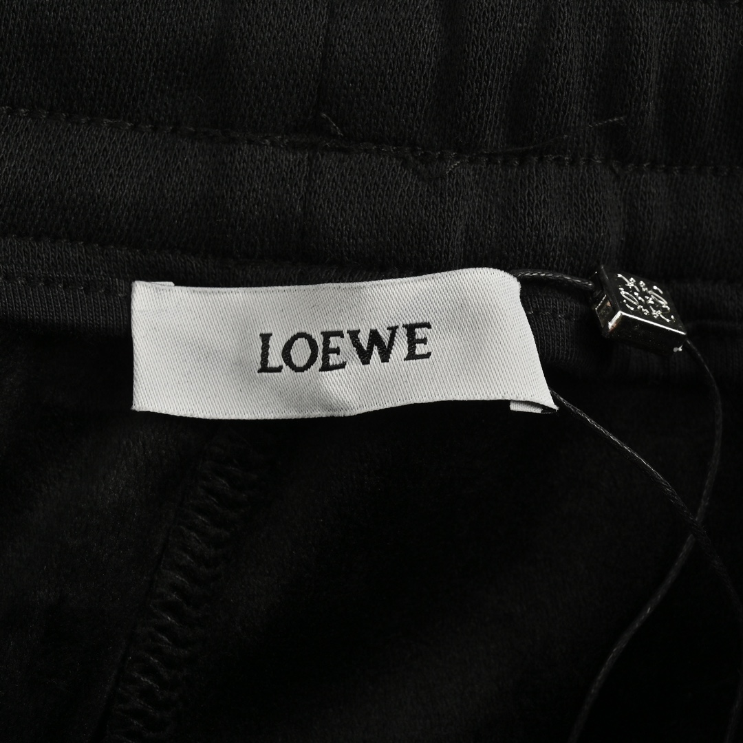 Loewe 24Fw embroidered logo fleece trousers