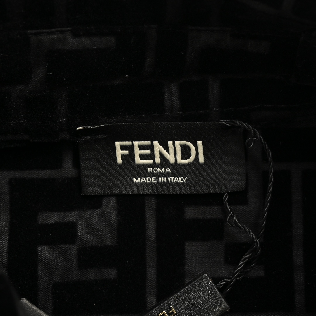 Fendi 24Fw FF flocked all-over print shirt
