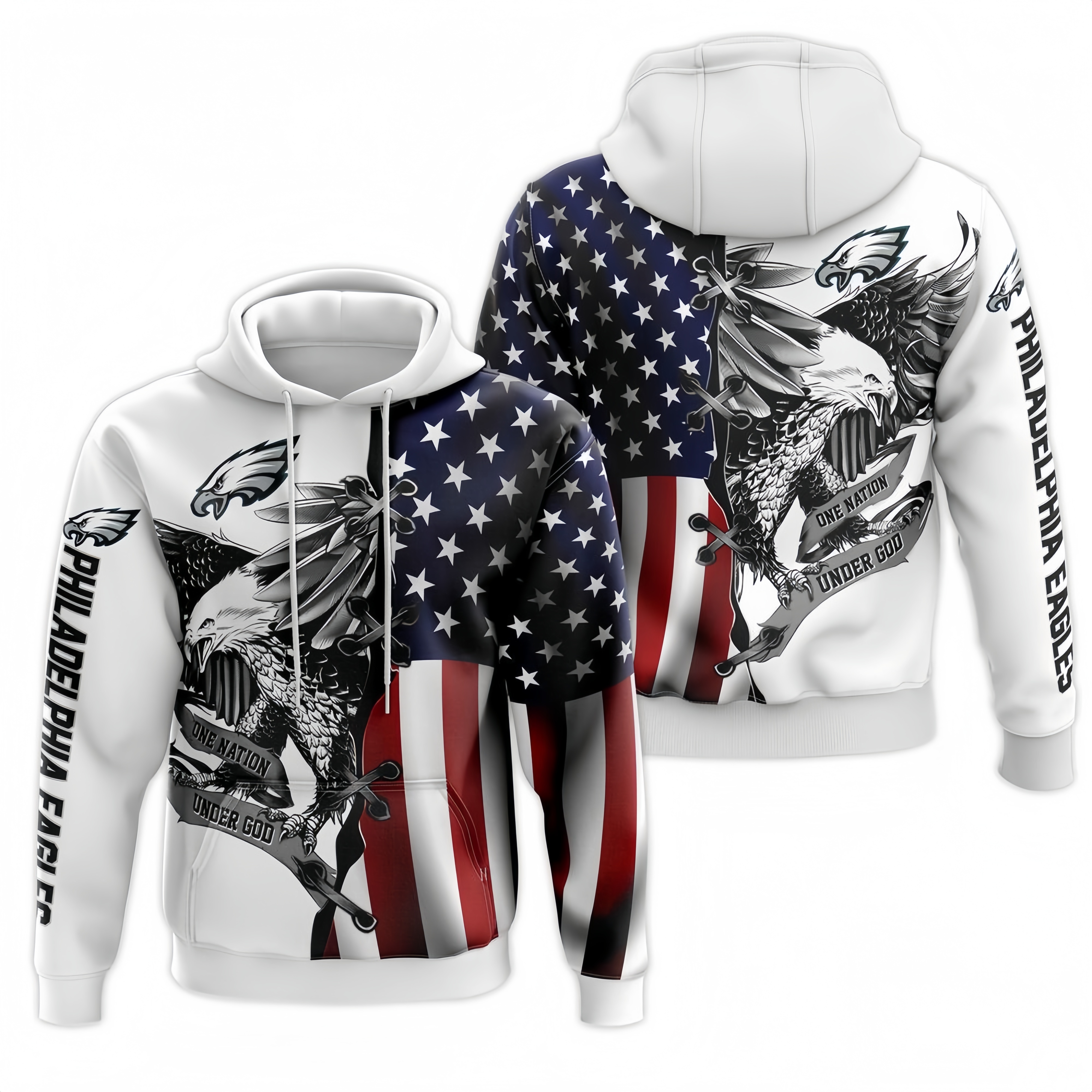 PHILADELPHIA EAGLES 3D USA FLAG EAGLE