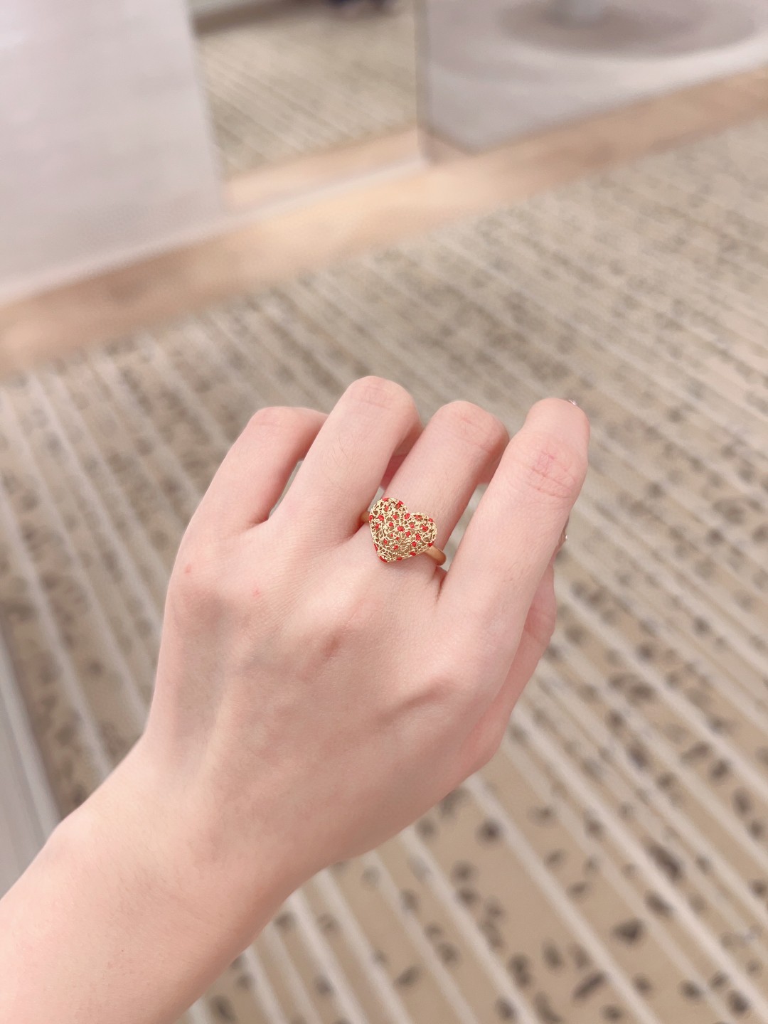 Dior Limited Edition Hollow Heart Ring