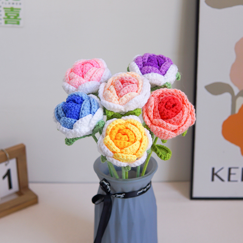 🔥Mother's Day Sale-[SAVE 50% OFF]--Handmade Knitted Rose-Never Fade