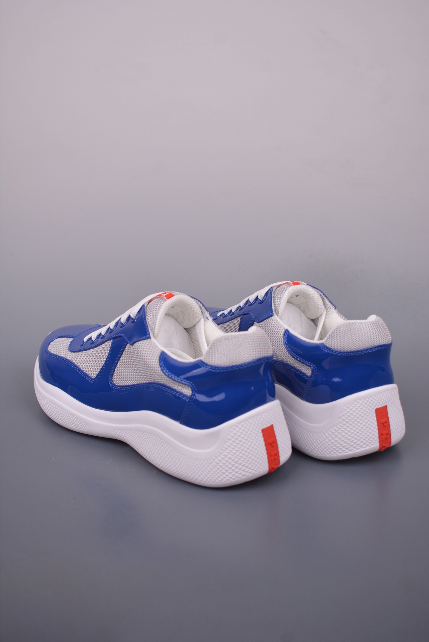 Prada America’s Cup Patent Leather Royal Blue Off-White 4E3400_ASZ_F0F5C