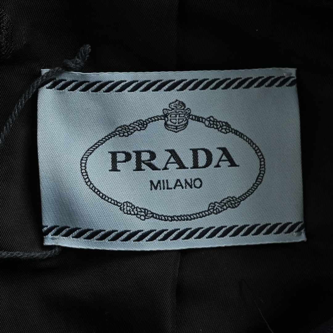 Prada 24Fw washed distressed canvas denim jacket