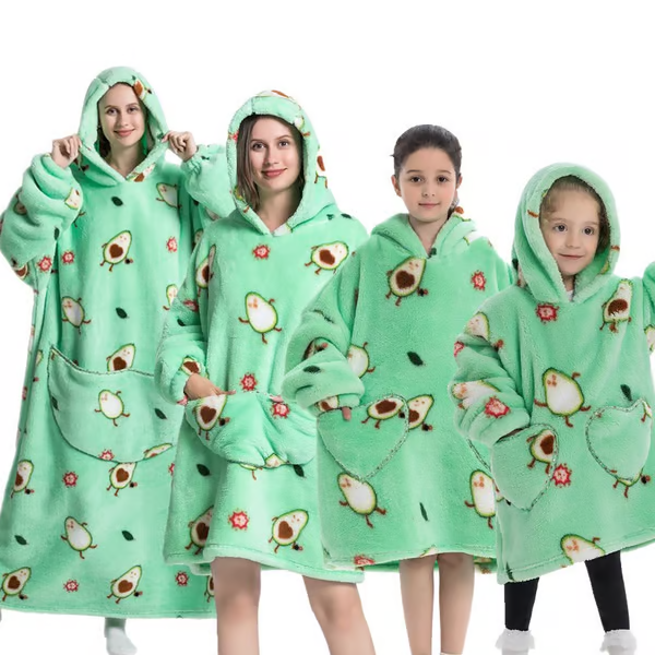 Cozy Oversized Blanket Hoodie with Big Pocket