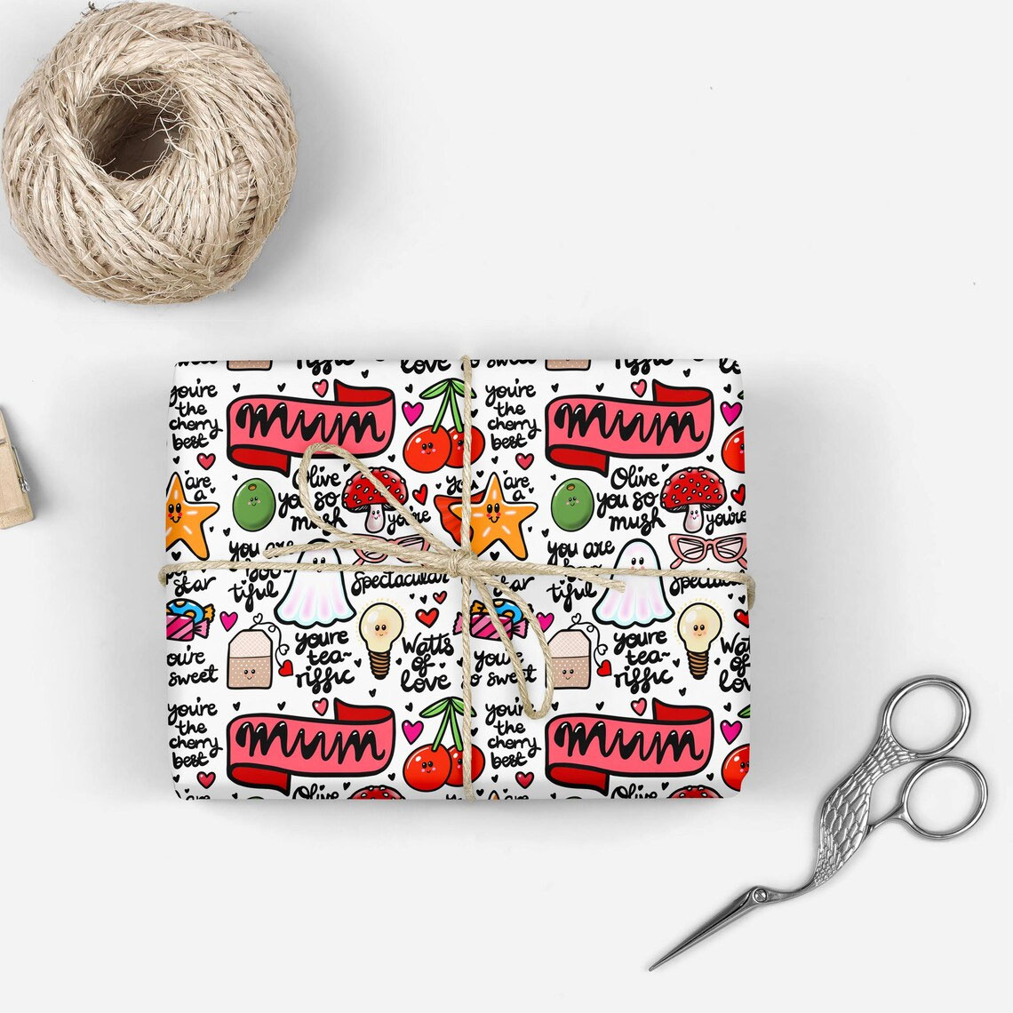 Mum wrapping paper, Mothers day gift wrap