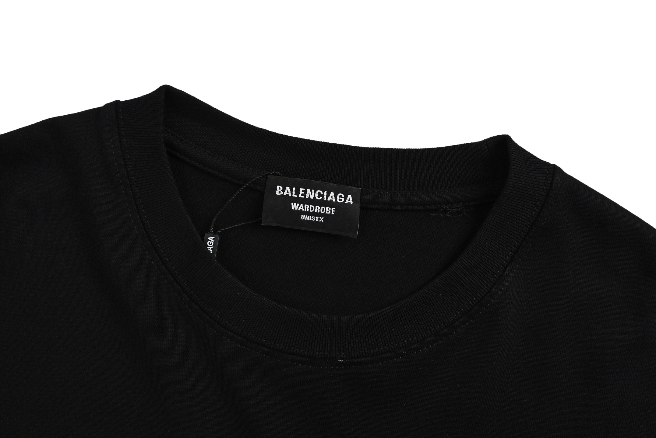 Balenciaga 25ss gradient letter embroidered short sleeve