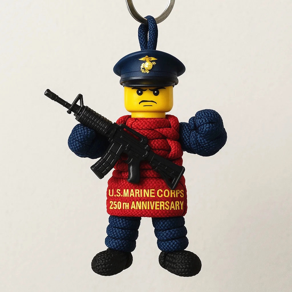 250th Anniversary Military Commemorative Paracord Keychain